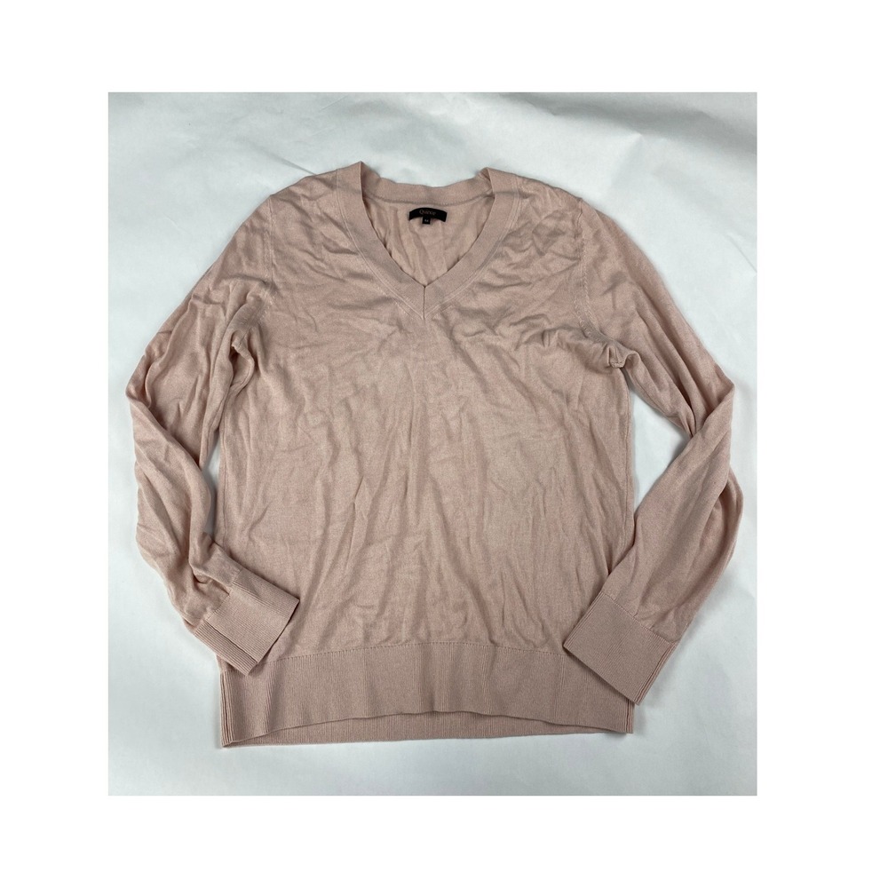 Quince Sweater Women's Size M Lightweight Cotton Cashmere V-neck Pink
